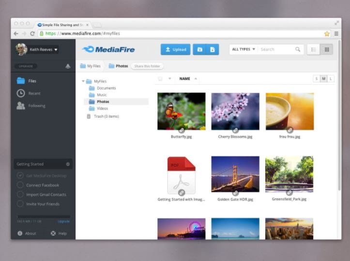 Mediafire offers up to 10GB of storage