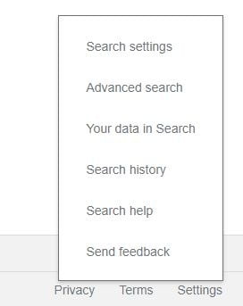 google search settings, search settings on google