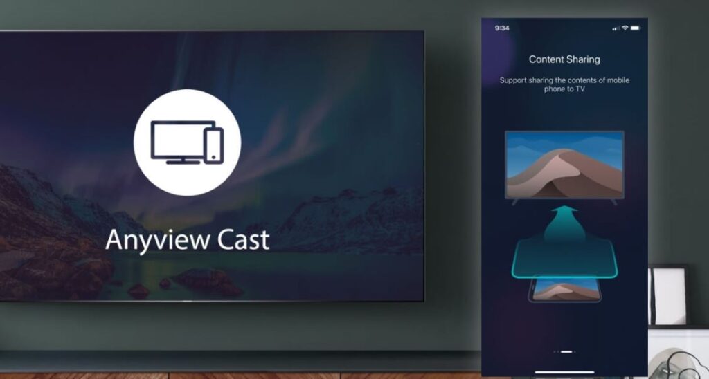 how to connect android/ios device to smart tv uing anyview cast?