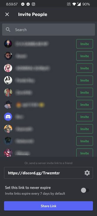 inviting peoples to newly created discord chat server