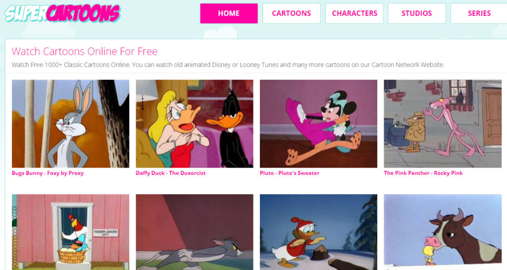best website to watch cartoons online supercartoon